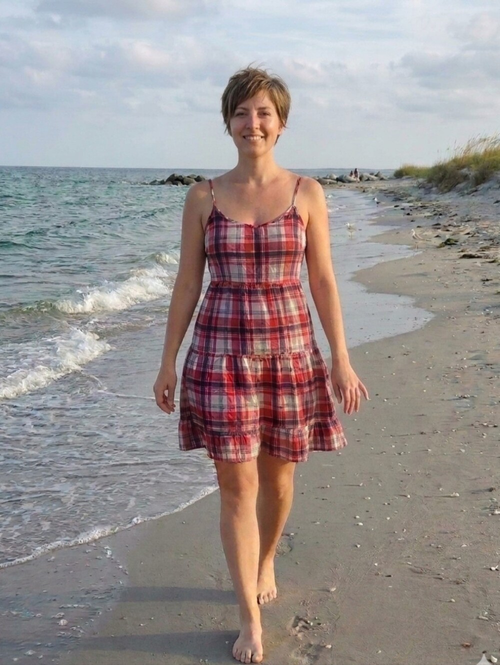 Red Plaid Spaghetti Strap Sundress